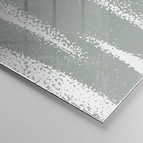 Schilderen op glas - Abstractie in een winterklimaat - 80x120 cm