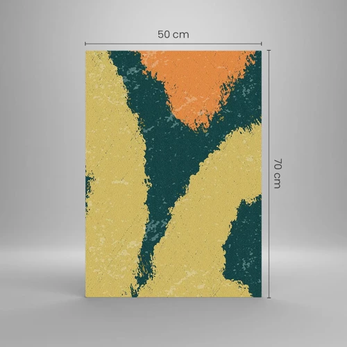 Schilderen op glas - Abstractie – langzame beweging - 50x70 cm