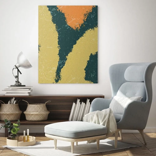 Schilderen op glas - Abstractie – langzame beweging - 70x100 cm