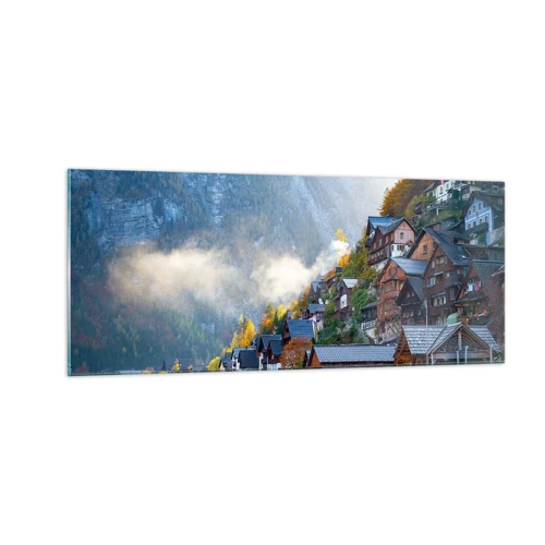 Schilderen op glas - Alpine sfeer - 100x40 cm