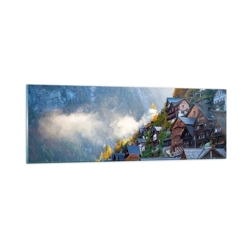 Schilderen op glas - Alpine sfeer - 90x30 cm