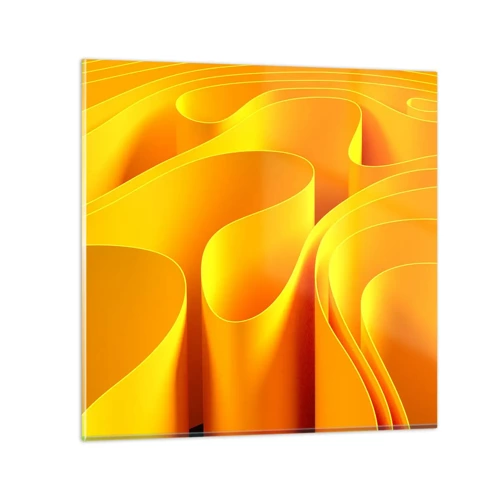 Schilderen op glas - Als de golven van de zon - 30x30 cm