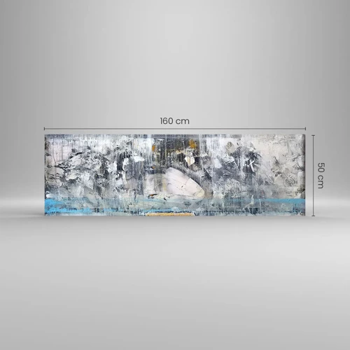 Schilderen op glas - Als op ijs, als zo moeizaam - 160x50 cm