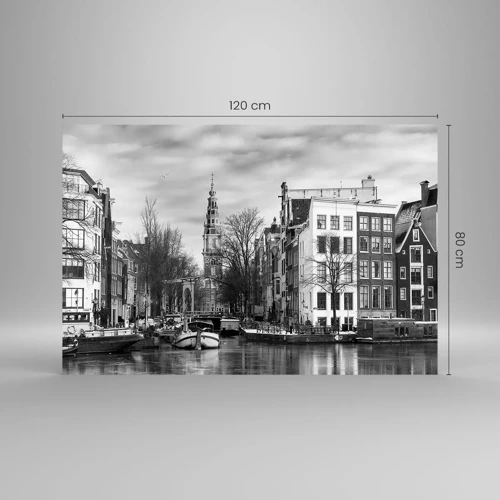 Schilderen op glas - Amsterdamse sferen - 120x80 cm