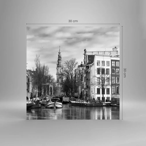 Schilderen op glas - Amsterdamse sferen - 30x30 cm