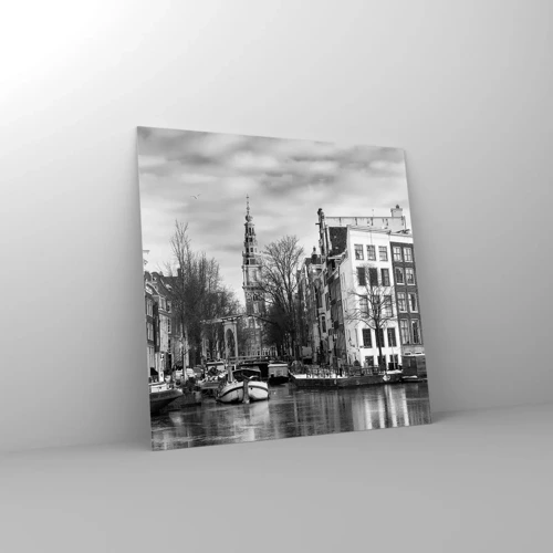 Schilderen op glas - Amsterdamse sferen - 40x40 cm