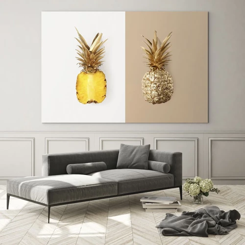 Schilderen op glas - Ananas voor ons - 70x50 cm