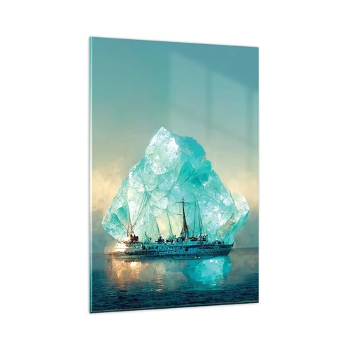 Schilderen op glas - Arctische diamant - 80x120 cm