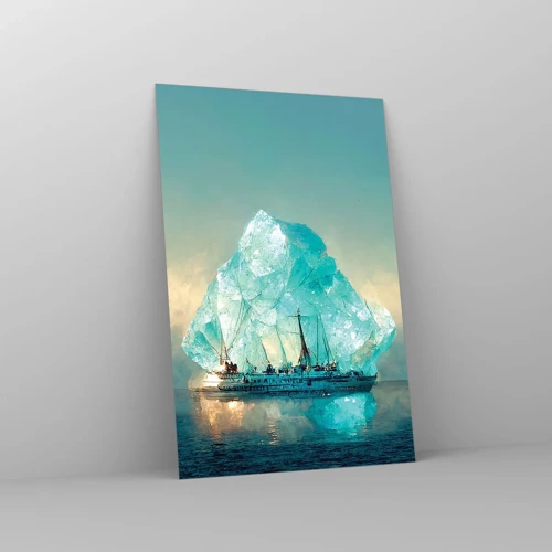 Schilderen op glas - Arctische diamant - 80x120 cm