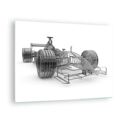 Schilderen op glas Arttor 70x50 cm - Perfect ontwerp - het idee van momentum - 3D, Race Auto, Grafische Afbeeldingen, 3D Model, Sport, Naar de woonkamer, Naar de slaapkamer, Grijs, Zwart, Horizontaal, Glas, GAA70x50-2393