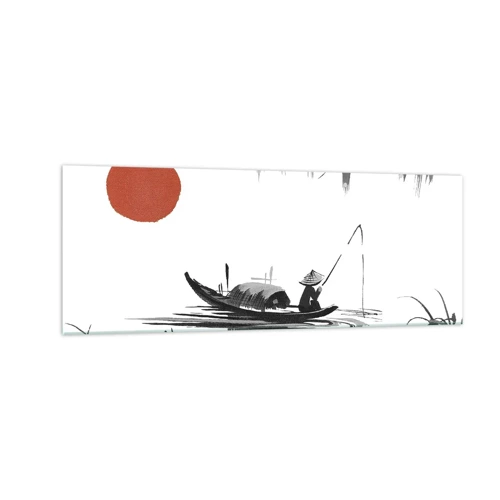 Schilderen op glas - Aziatische middag - 140x50 cm