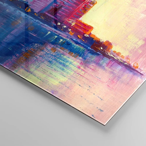 Schilderen op glas - Badend in kleuren - 100x70 cm
