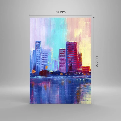 Schilderen op glas - Badend in kleuren - 70x100 cm