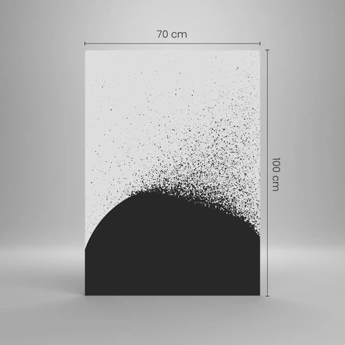 Schilderen op glas - Beweging van moleculen - 70x100 cm