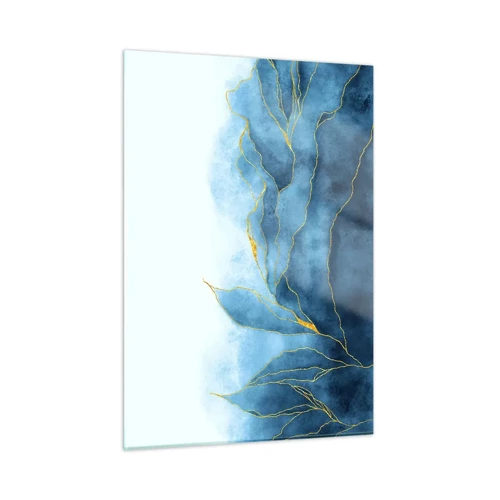 Schilderen op glas - Blauw in goud - 50x70 cm