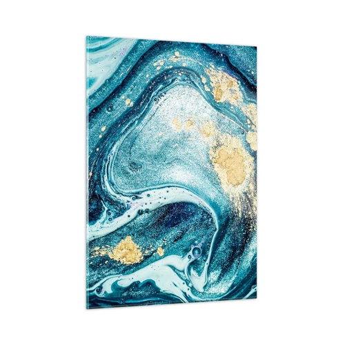 Schilderen op glas - Blauwe draaikolk - 50x70 cm