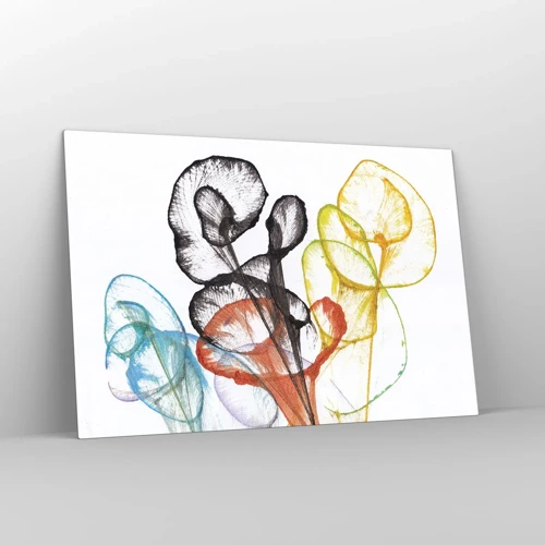 Schilderen op glas - Bloemen met een ziel - 120x80 cm