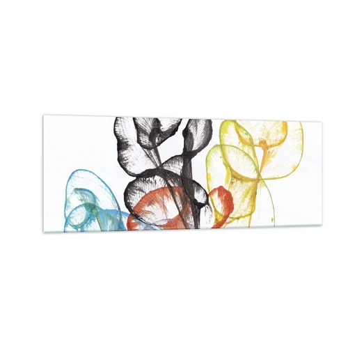 Schilderen op glas - Bloemen met een ziel - 140x50 cm