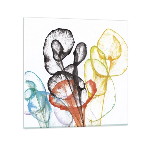 Schilderen op glas - Bloemen met een ziel - 40x40 cm