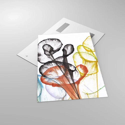 Schilderen op glas - Bloemen met een ziel - 70x100 cm