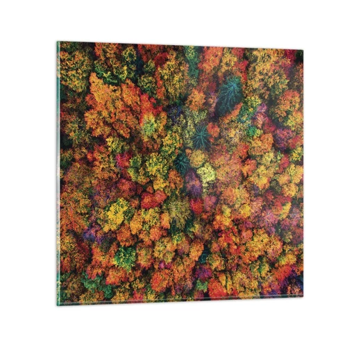 Schilderen op glas - Boeket herfstbomen - 30x30 cm