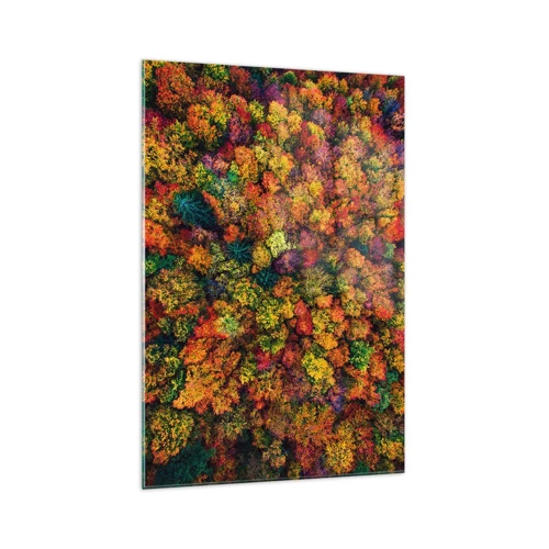 Schilderen op glas - Boeket herfstbomen - 70x100 cm
