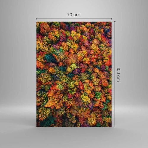 Schilderen op glas - Boeket herfstbomen - 70x100 cm