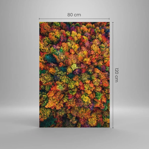 Schilderen op glas - Boeket herfstbomen - 80x120 cm