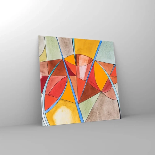 Schilderen op glas - Carrousel, de droomcarrousel - 30x30 cm