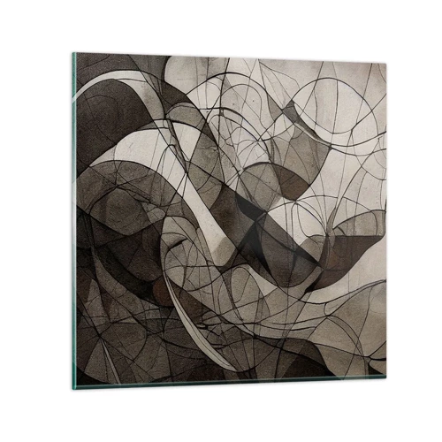 Schilderen op glas - Circulatie van aardekleuren - 40x40 cm