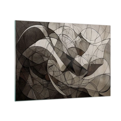 Schilderen op glas - Circulatie van aardekleuren - 70x50 cm