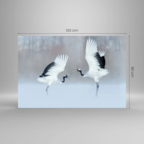 Schilderen op glas - Dans in de mist - 120x80 cm