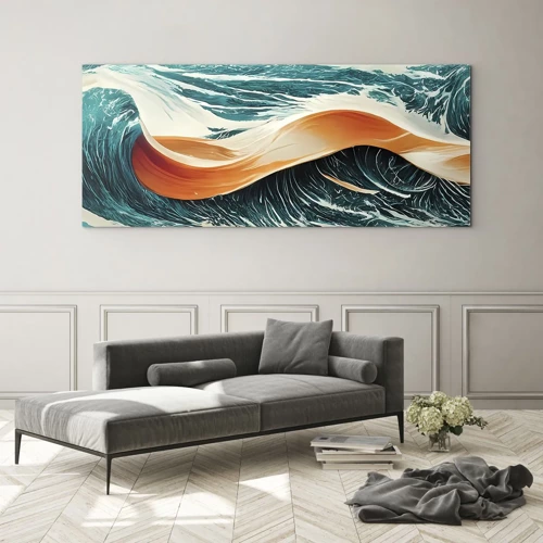 Schilderen op glas - De droom van elke surfer - 100x40 cm