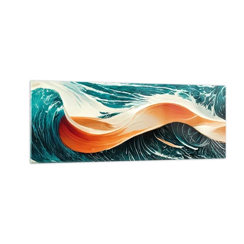 Schilderen op glas - De droom van elke surfer - 140x50 cm