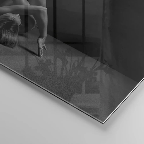 Schilderen op glas - De geometrie van naaktheid - 80x120 cm