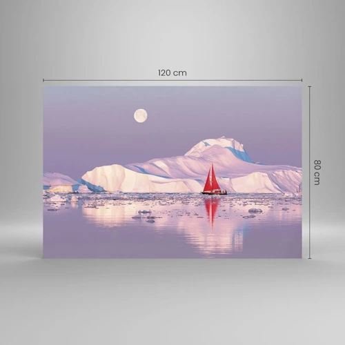 Schilderen op glas - De hitte van het zeil, de kilte van het ijs - 120x80 cm