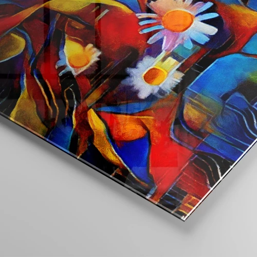 Schilderen op glas - De kleuren van het leven - 100x40 cm