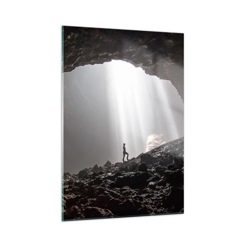 Schilderen op glas - De lichtgevende grot - 50x70 cm