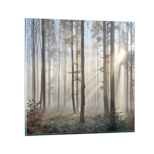 Schilderen op glas - De mist werd ook wakker - 30x30 cm