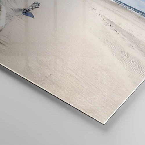 Schilderen op glas - De mooiste zandstrand? Oostzee-strand - 50x70 cm