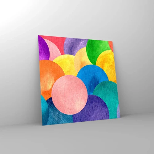 Schilderen op glas - De oorspronkelijke volheid van het leven - 50x50 cm