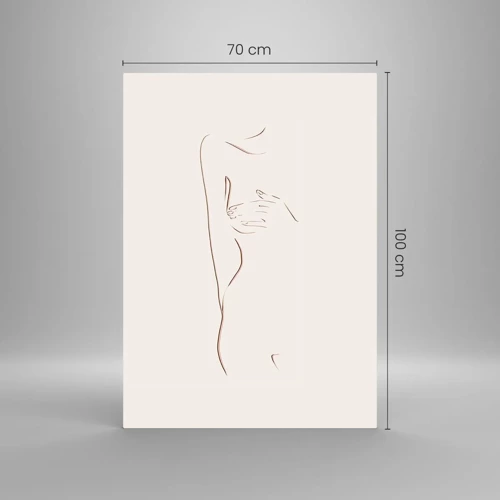Schilderen op glas - De vorm van verlangen - 70x100 cm