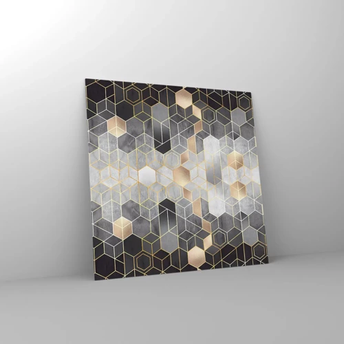 Schilderen op glas - Diamant samenstelling - 50x50 cm