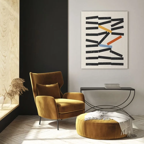 Schilderen op glas - Domino – compositie - 50x70 cm