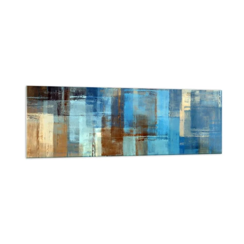 Schilderen op glas - Door de blauwe sluier - 160x50 cm