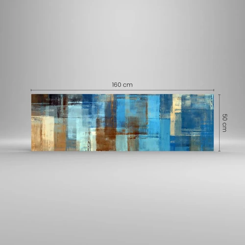 Schilderen op glas - Door de blauwe sluier - 160x50 cm