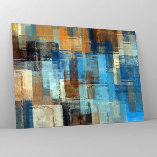 Schilderen op glas - Door de blauwe sluier - 70x50 cm