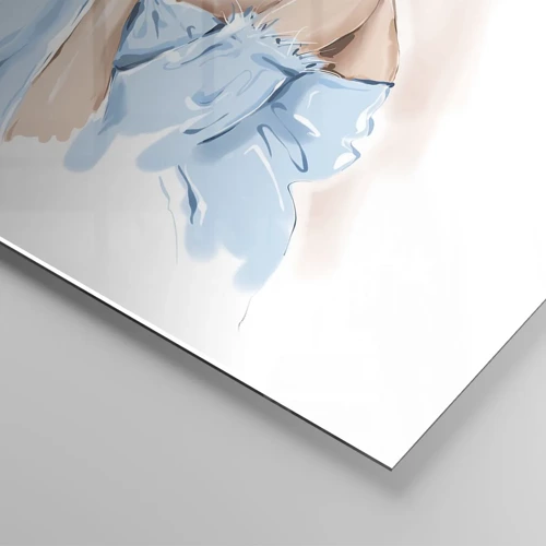 Schilderen op glas - Dromerig in het blauw - 30x30 cm