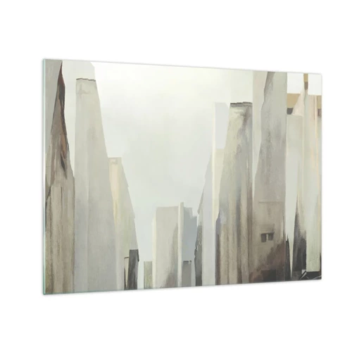 Schilderen op glas - Droom over de stad - 70x50 cm