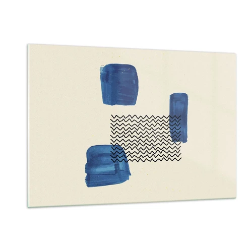Schilderen op glas - Een abstract kwartet - 120x80 cm